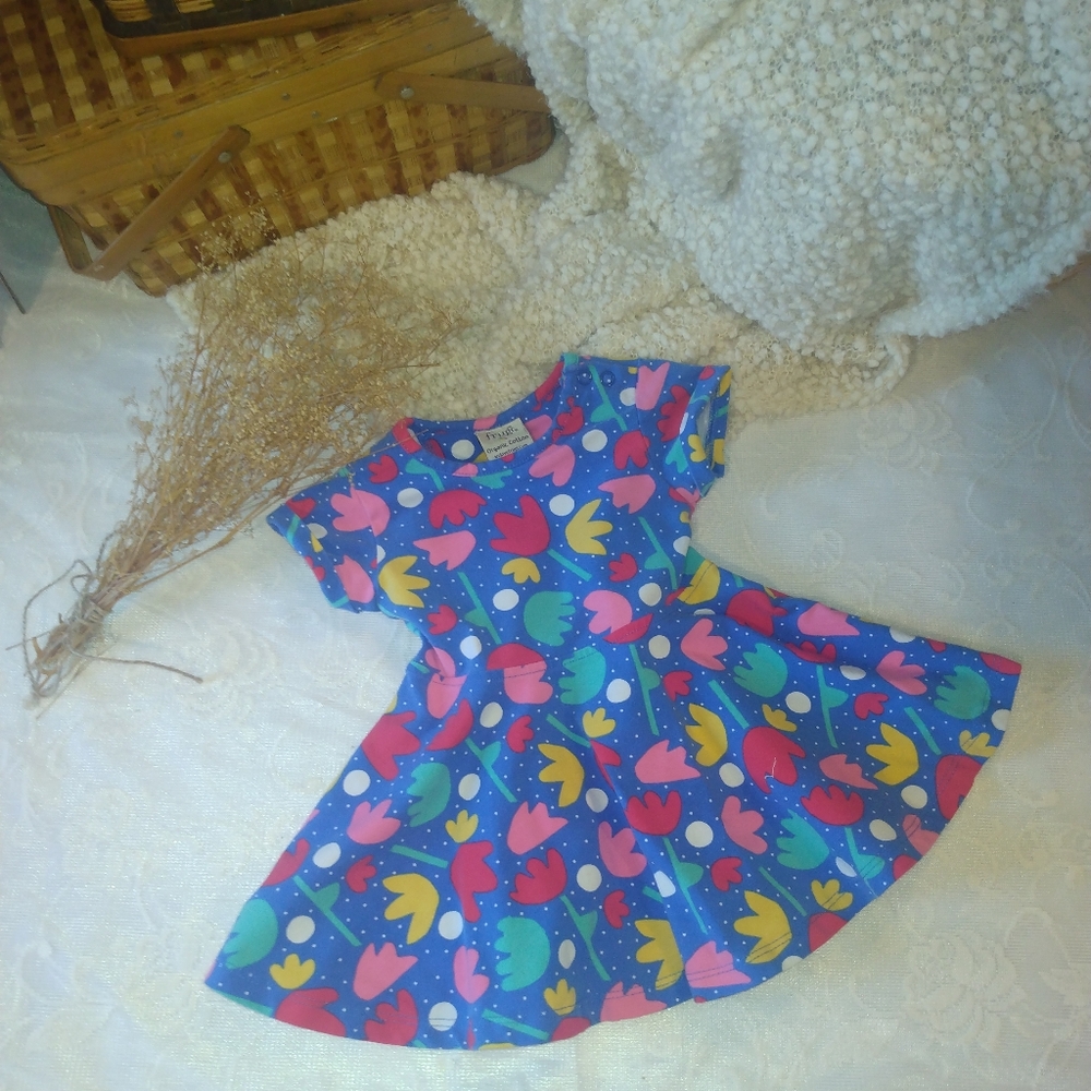 Colorful Kids Dress with Floral Pattern